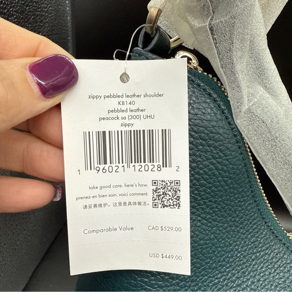 Kate Spade New York Zippy Shoulder Bag Pebbled Leather Purse. New With Tags - Picture 2 of 10